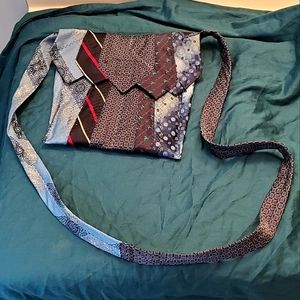 Handmade Abstract Tie Collage Shoulderbag Purse
